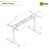 BSSD-L10-18/24 W Dual Motor Electric Sit-Stand Desk Frame, 3-Stage, baltas