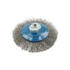 Circular brush with shaft 100 mm, M14, steel wire, 0.3 mm
