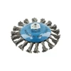 Circular brush with shaft 115 mm, M14, steel wire, 0.5mm