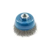 Circular brush with shaft 75 mm, M14, steel wire, 0.3 mm