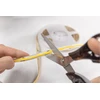 COB LED Strip 12V shrink, 480LEDs/m,8mm, 10W/m, waterproof, cool baltas, 2x1m mini amp cable