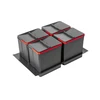 Containers for segregation AxiSpace, for drawer width 800 mm, 4X15L