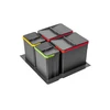 Containers for segregation AxiSpace, for drawer width 600 mm, 2X15L, 2X7L