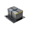 Containers for sorting AxiSpace, drawer width 600 mm, depth 450/500 mm, 2X15L