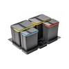 Containers for sorting AxiSpace, width of drawer 700 mm, depth 450/500 mm, 2X15L, 2X7L