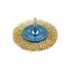 Disc brush with 75 mm shank, brass wire