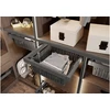 Drawer Elite with rattan basket 900 mm with soft closing, pilka anthracite