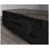 Drawer GTV AXIS PRO H=84, L=350, soft-close, side with glass, juodas