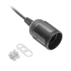 E27 lizdas su kabeliu ir prijungimo bloku, AC220-240V, maks.60W, 2x0,75mm2, juodas