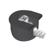 Eccentric connector GTV connector fi20mm + mandrel 20mm, thread 6x11mm, plastikas, juodas (10