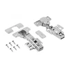 ECHC hydraulic hinge, straight + H=0 slide with 4 holes, without direct fixing screws