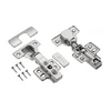ECHC hydraulic hinge, straight + H=0 slide with 4 holes, without direct fixing screws