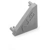 End cap for LED profile GLAX angled, sidabrinis (10pcs)