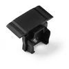 End cap with hole for GLAX Mini LED profile with flange high, juodas (10pcs)
