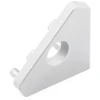 End cap with hole for GLAX profile angled - left and right overlay, baltas (10pcs)