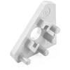 End cap with hole for GLAX profile angled - left and right overlay, baltas (10pcs)