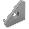 End cap with hole for GLAX profile angled - overlay, left/right, sidabrinis (10 pcs.)