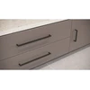Furniture handle GTV NYXA, C=192 mm, L=202 mm, ZnAl, matt juodas