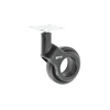 Furniture roll GTV STRADA, H=92,5 mm, dia60 mm, without brake, plastikas + steel, juodas