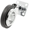 Furniture roller GTV GIRA, H=107 mm, fi75 mm, without brake, plastikas + steel, juodas + chro