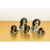 Furniture wheel, Brazylia, juodas, 50mm (with brake)