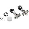 Glass hinge GTV + plate with euro and oval cap chrome