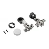 Glass hinge GTV + plate with euro and oval cap chrome