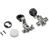 Glass hinge GTV + plate with euro and round cap in aliuminio