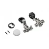 Glass hinge GTV + plate with euro and round cap chrome