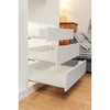 GTV AXIS PRO drawer H=116, L=500, soft-close, side with glass, baltas