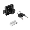 GTV CF 138 Lock, Square, with Computer Key, ZnAl, Juodas