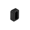 GTV side supports for wardrobe rails, with end cap, juodas matt