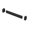 GTV square wardrobe rails, L=3 m, with side supports, with end caps, juodas matt