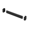 GTV square wardrobe rails, L=3 m, with side supports, without end cap, juodas matt