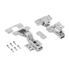 Hydraulic cup hinge concealed + roller H=0 with 4 holes without euro screws