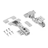 Hydraulic cup hinge semiconcealed + roller H=0 with 4 holes without euro screws