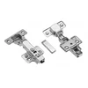 Hydraulic cup hinge straight with eccentric adjustment of arm and roller, with short cylin