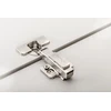 Hydraulic hinge half-recessed, with eccentric adjustment on the arm and on the slide, H=0,