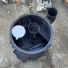 Krosnelė kazanui Kalmetal Premium 12L (3 mm) su kaminu