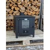Krosnelė - židinys "Buržuika" Kalmetal 8kW su šamotu ir rinkėmis