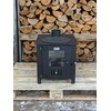 Krosnelė - židinys "Buržuika" Kalmetal 8kW su šamotu ir rinkėmis