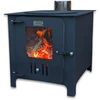 Krosnelė - židinys "Buržuika" Kalmetal 8kW su šamotu ir rinkėmis