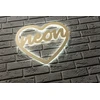LED NEON flex 24V, 2835, warm baltas, waterproof, 6mm, 48W/5m, end caps, clips