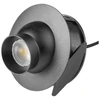 LED Point Luminaire adjustable, 12V DC, 1.2W, 1x3030 LED, 3000K, juodas, 1.5m cable