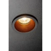 Lubinis taškinis šviestuvas ELVA, IP54, apvalus, Ø85x45mm, juodas / varinis