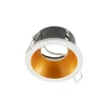 Lubinis taškinis šviestuvas ELVA, IP54, apvalus, Ø85x45mm, baltas / varinis
