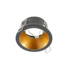 Lubinis taškinis šviestuvas ELVA, IP54, apvalus, Ø85x45mm, juodas / varinis