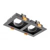 Lubų taškinis šviestuvas RUBIO, 187x102 mm, IP20, kvadratinis, dvigubas, juodas