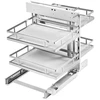 MovixPro retractable corner for cabinet 450 mm chrome, mat baltas