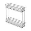 MovixPro side cargo basket, 2 shelves, for cabinet 200mm, without guides, chrome,baltas mat